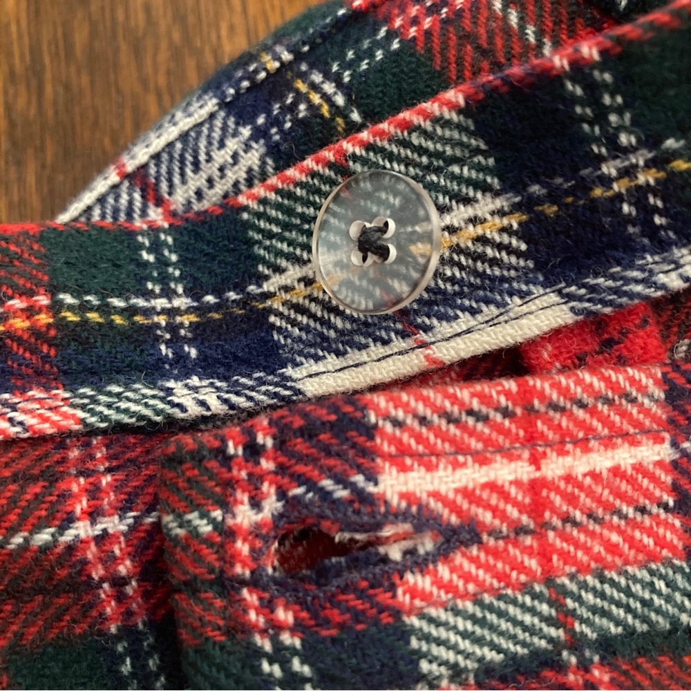 Vintage Young Pendleton Wool Skirt Full Wrap Plaid Pleated XS 26 x 27.5 - Picture 8 of 12
